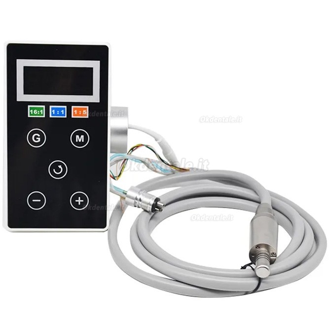 Micromotore elettrico brushless integrato con fibra ottica LED per poltrona odontoiatrica